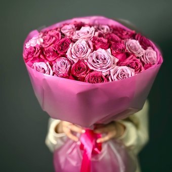 Букет «Малиновый шёлк»