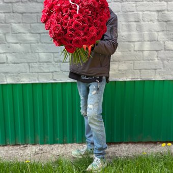 Букет «Пламя страсти: 101 красная роза»