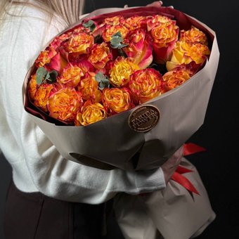 Букет «Пламя любви» размер XL