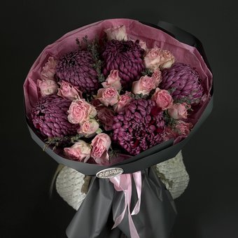 Букет «Бургунди в Розах»