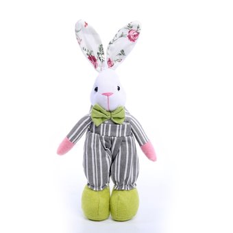 Мягкая игрушка «Кролик», в полоску, 20 см