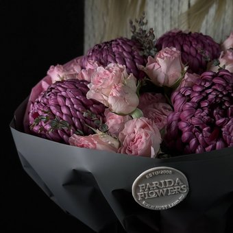 Букет «Бургунди в Розах»