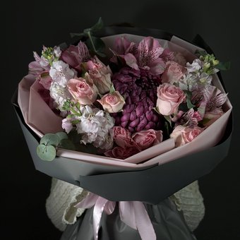 Букет «Пудровый Бургунди»