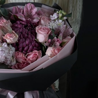 Букет «Пудровый Бургунди»