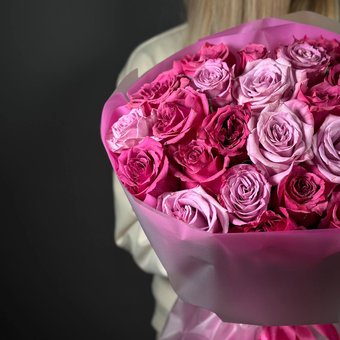 Букет «Малиновый шёлк»