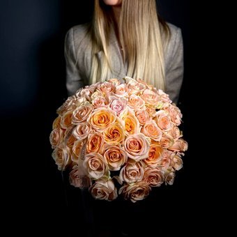 Букет «Персиковый шелк»